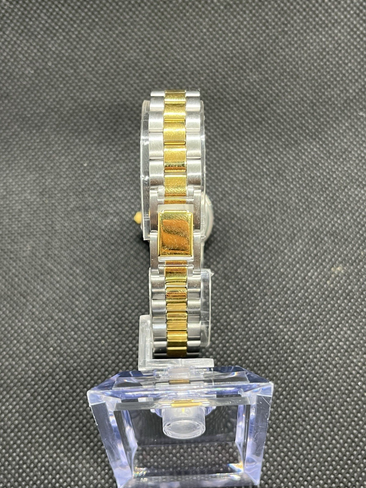 Citizen Quartz Women’s Two-Tone Steel Bracelet Gold Dial Square Indexes