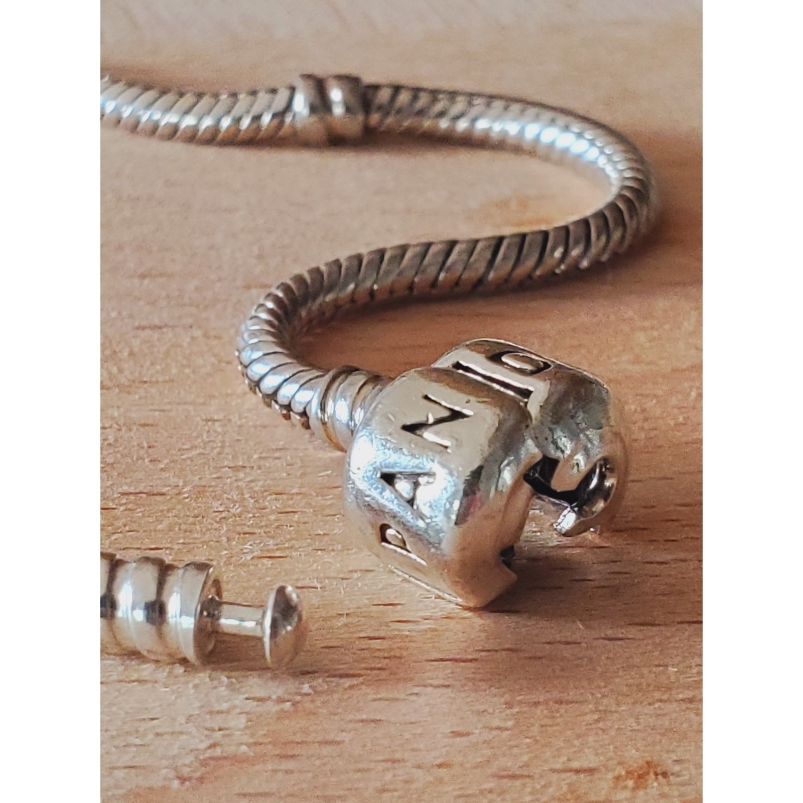 Pandora Iconic Charm Barrel Bracelet in Sterling Silver 925 17cm 6.7in