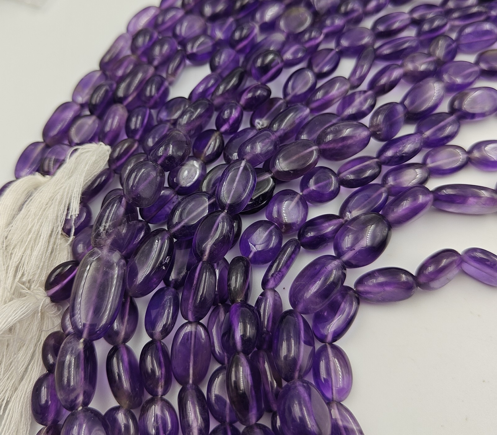 Natural Amethyst Beads Purple Color 12.5” Inches Gemstone Loose Beads 115 Carat