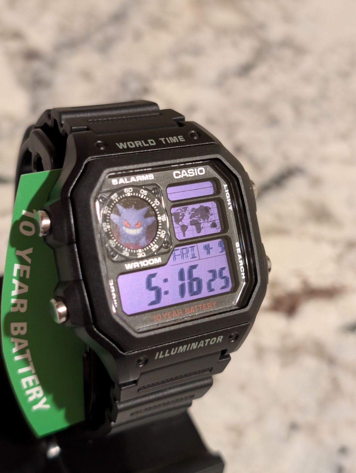 Casio Mod Gengar the purple ghost Casio AE1200