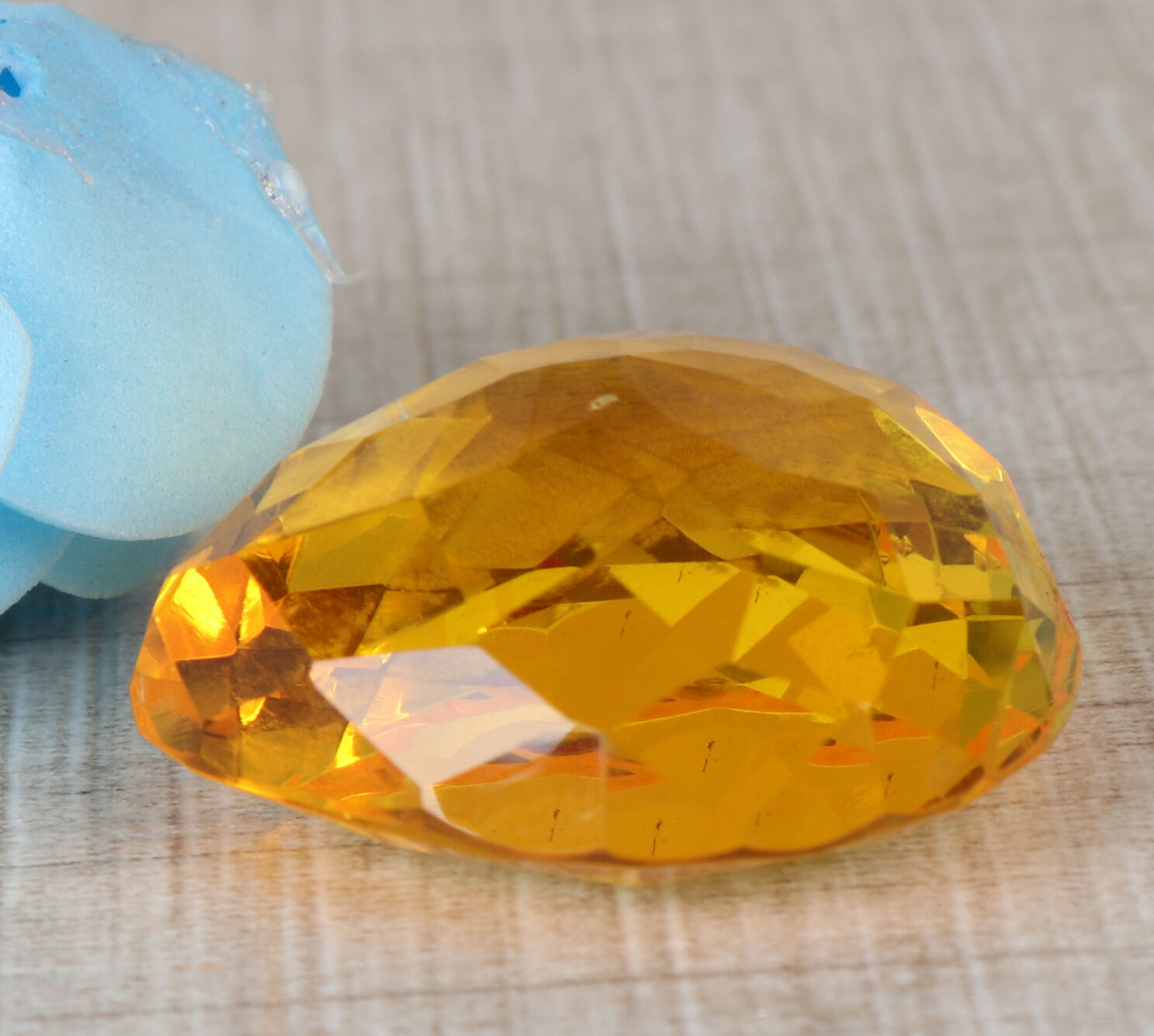 AAA+ Large Yellow Citrine 56.85 Ct. Pear Cut Loose Gemstone for Ring & Pendant