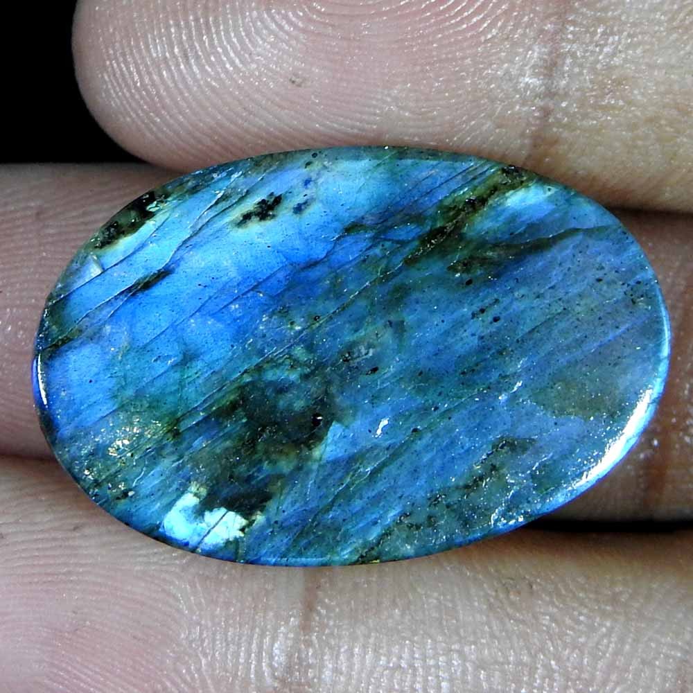 41.25 Ct Natural Blue Power Labradorite Oval Cab+ 29x18x7 Loose Gemstone