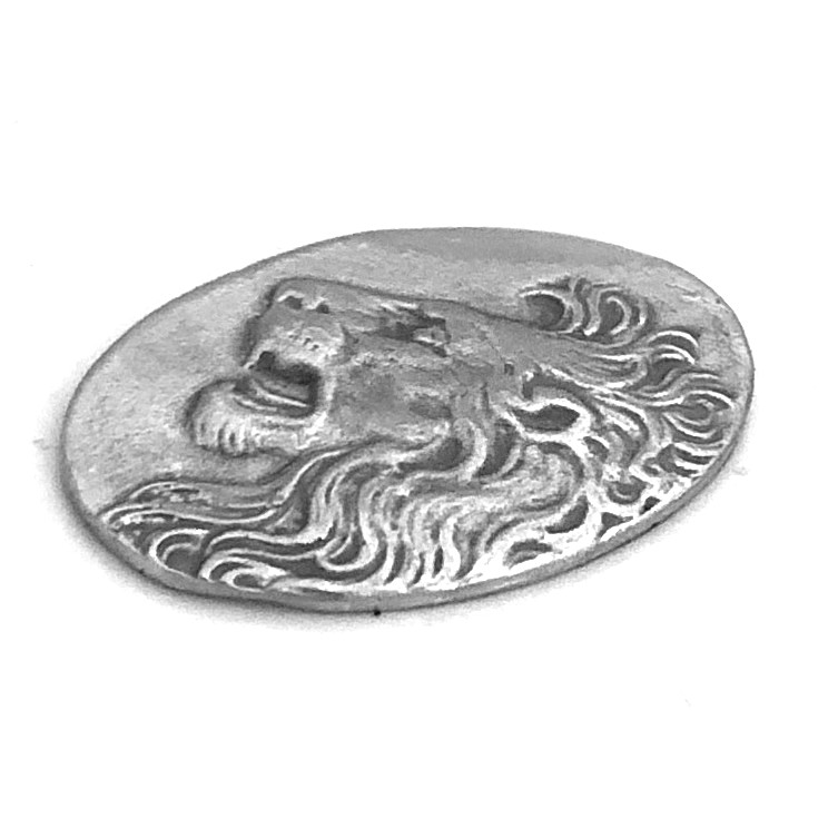MJG STERLING SILVER MEN’S RING. 18 x 13mm Lion Head. SZ 10 3/4. 25 Grams