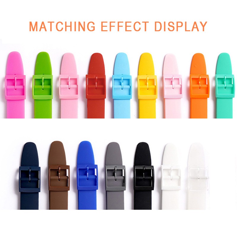 10PCS 16mm 19mm 20mm Colorful Plastic Watch Band Strap Pin Buckle For Swatch