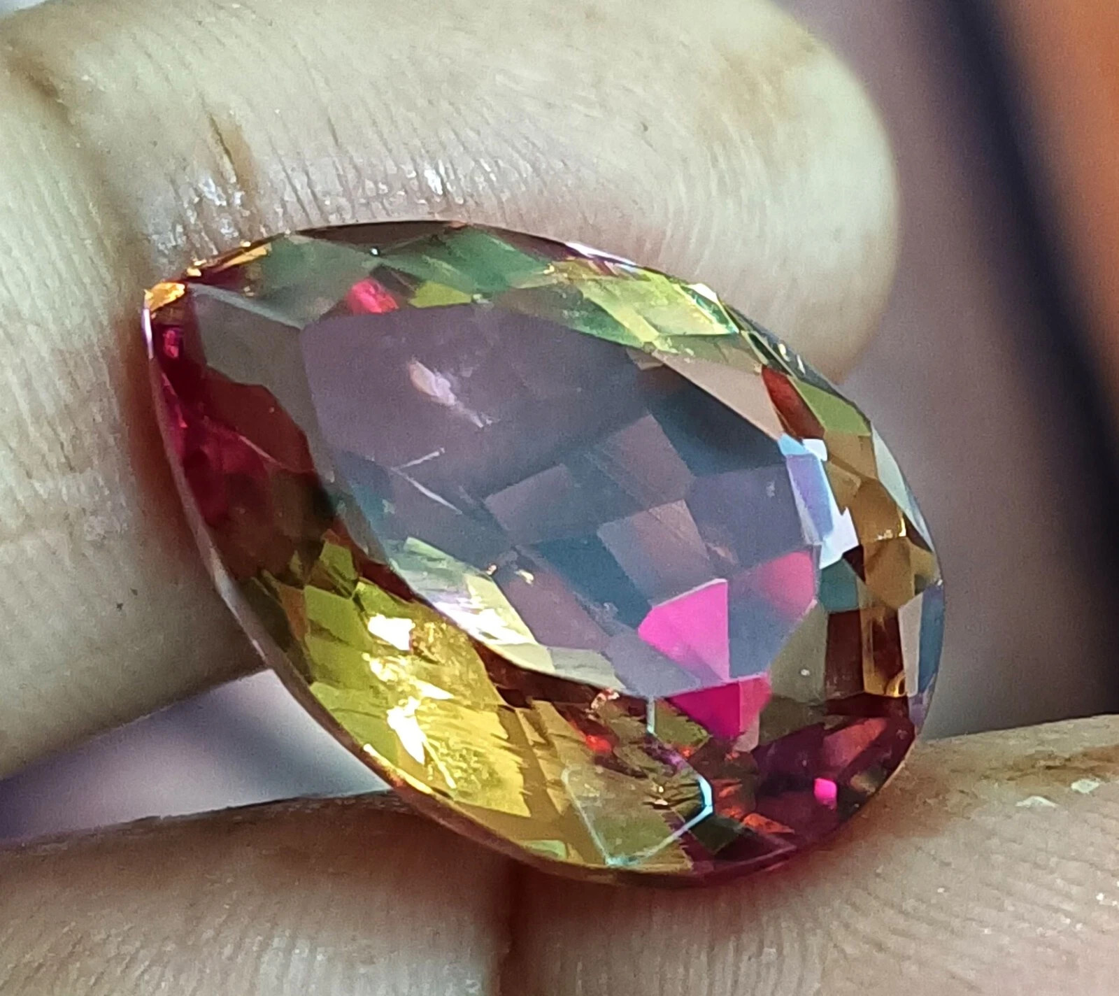 Turkish Natural 18.75 Ct Pear Cut Zultanite 7 Color Changing Best Offer Gemstone