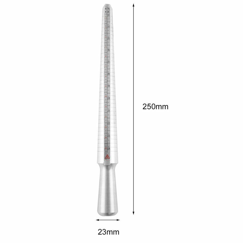 Ring Sizer Set Metal Mandrel Steel Gauge Kit Finger Size Measure Sizing Tools HO