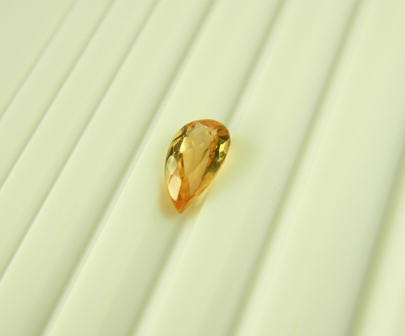 Imperial Topaz 0.99 Ct Clarity VVS Pear Cut Natural Golden Brazil I217