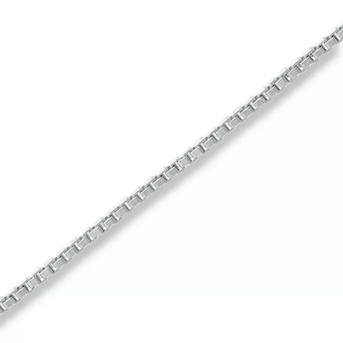 925 Sterling Silver Box Chain Necklace Wholesale 0.8mm 1mm Made in Italy
