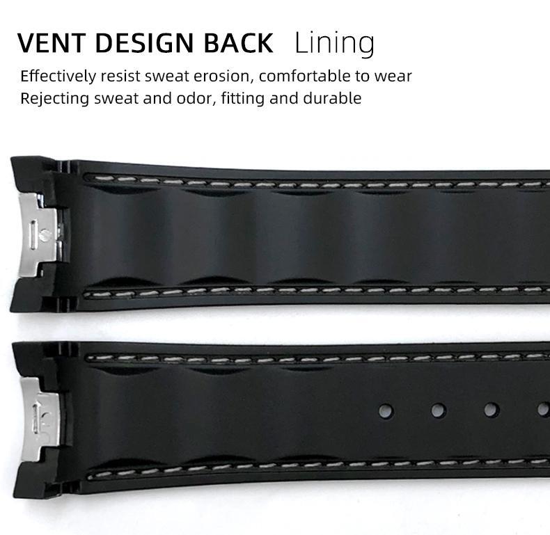 18,19,20mm Silicon Rubber Light Strap Watch Band Omega Seamster Aqua Terra At150