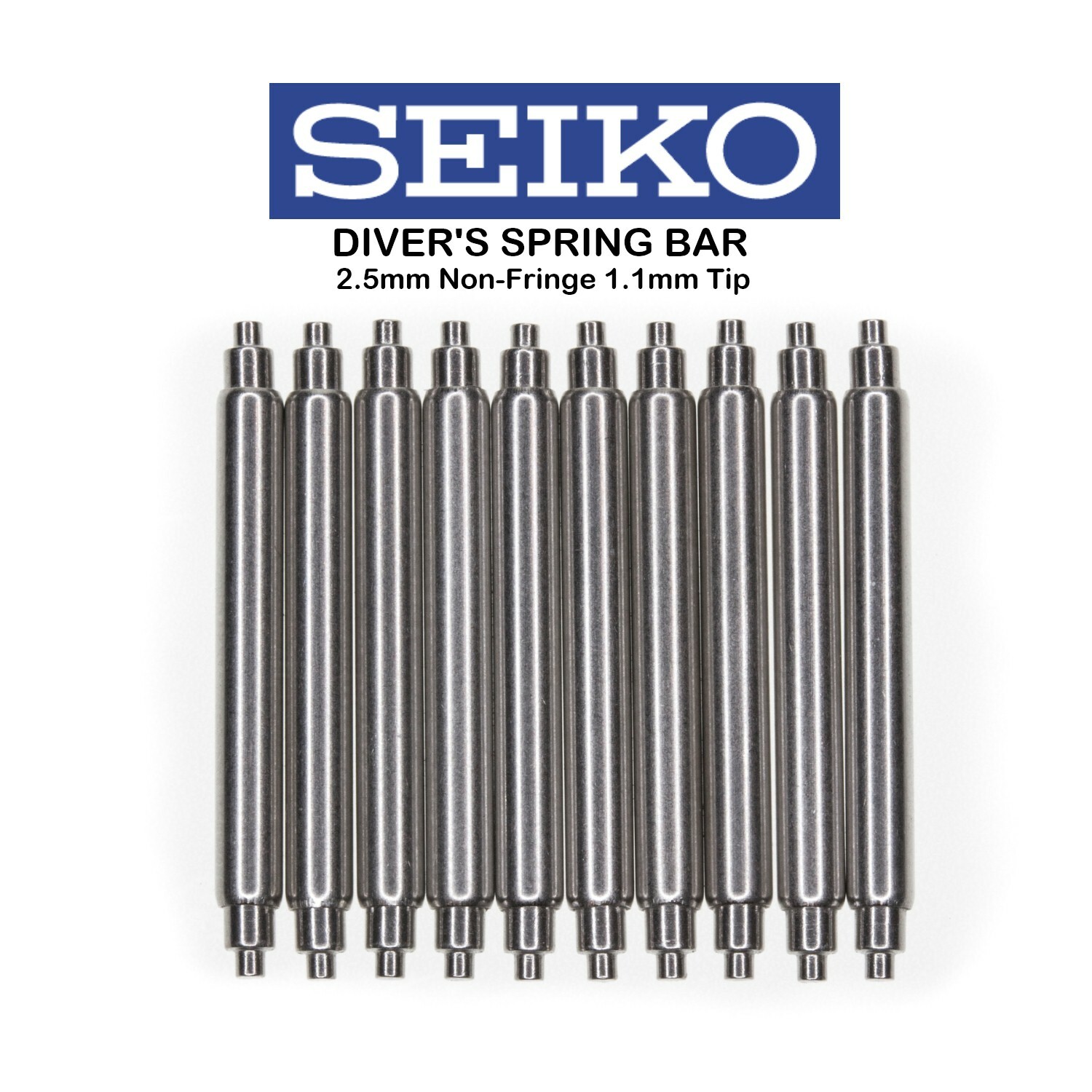 10PC 22mm 20mm SEIKO 2.5mm Fat Spring Bar PROSPEX Non Fringe 1.1mm Tip K