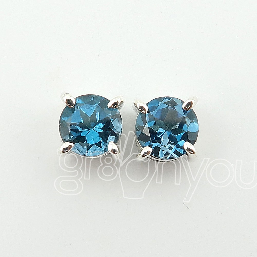gr8onyou LONDON BLUE TOPAZ 925 Pure Silver Earrings | With COA