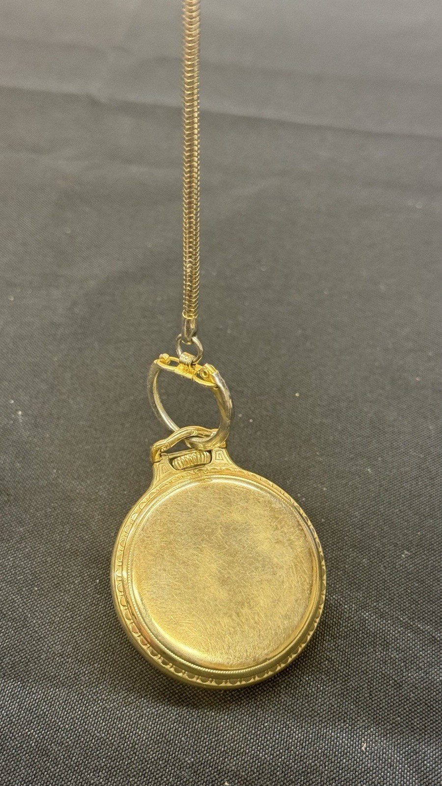 Hamilton Railway Special Open Face Manual Pocket Watch White Dial Chain