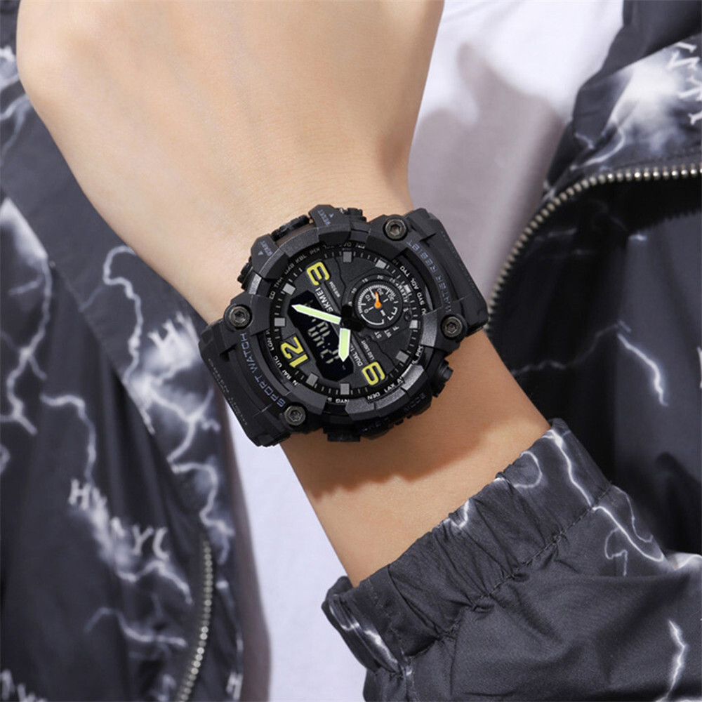 SKMEI Men Digital Quartz Watch Fashion Chronograph Military Sport LED Wristwatch
