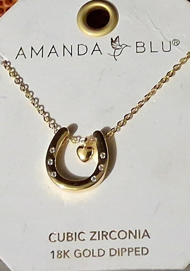 Elegant Gold-Plated Horseshoe Pendant Necklace