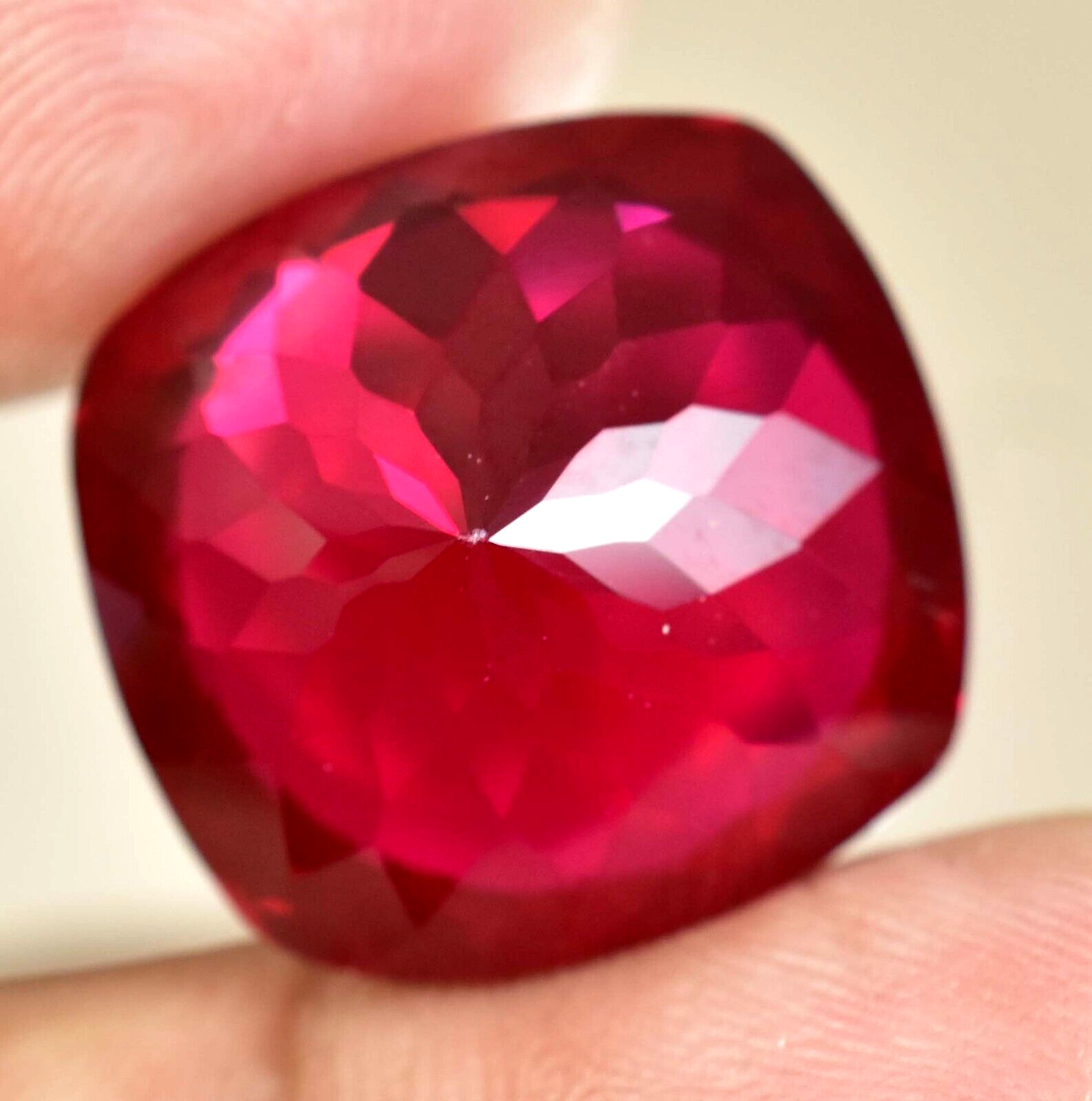 31.35 Ct Natural Mozambique Blood Red Ruby Certified Stunning Cut Loose Gemstone
