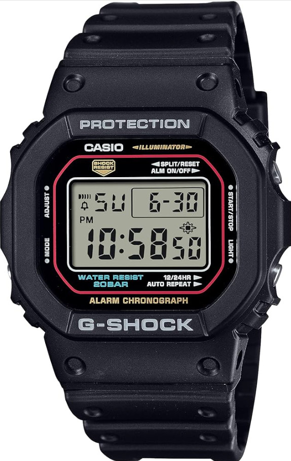 Casio G-Shock Digital Rectangular Black Resin Watch DW-5600RL-1/ DW5600RL-1