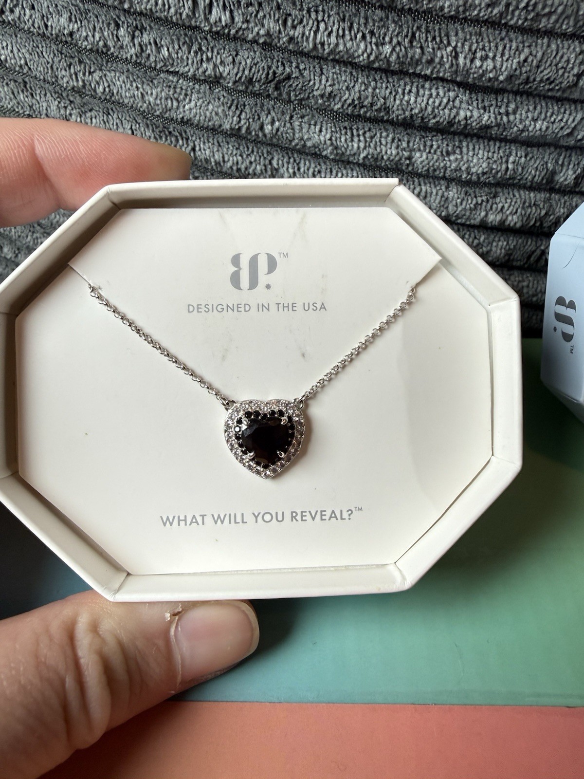 Ring Bomb Party 925 Sterling Silver Black Onyx Heart CZ Pendant Necklace 18″