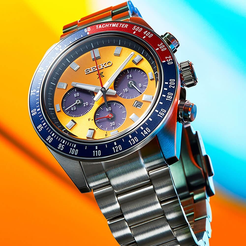 SEIKO Men’s PROSPEX Speedtimer Watch SSC947 Yellow