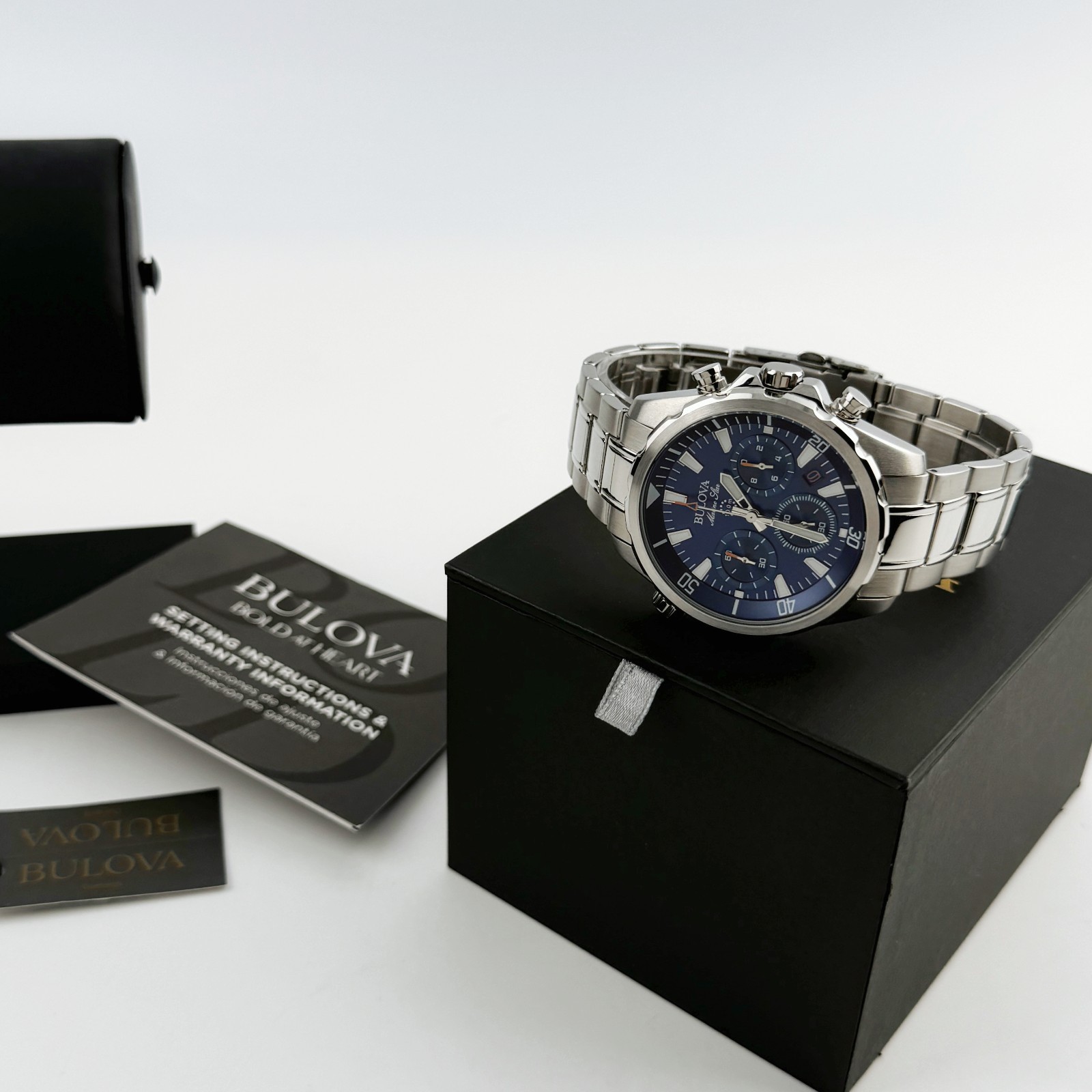 Bulova 96B256 Men’s Marine Star Chronograph Blue dial stainless Men’s Watch
