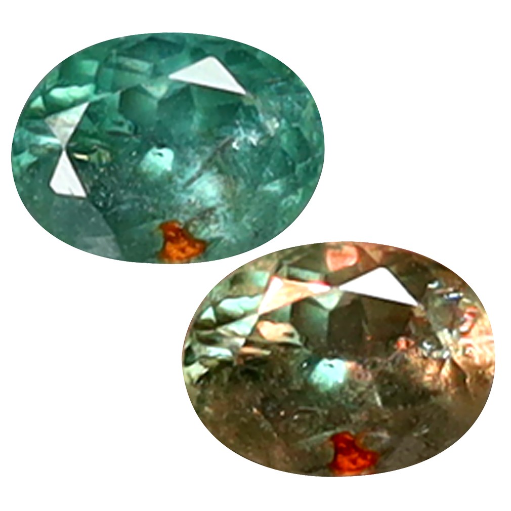 0.24 ct Eye-catching Oval Shape (4 x 3 mm) Un-Heated Color Change Alexandrite