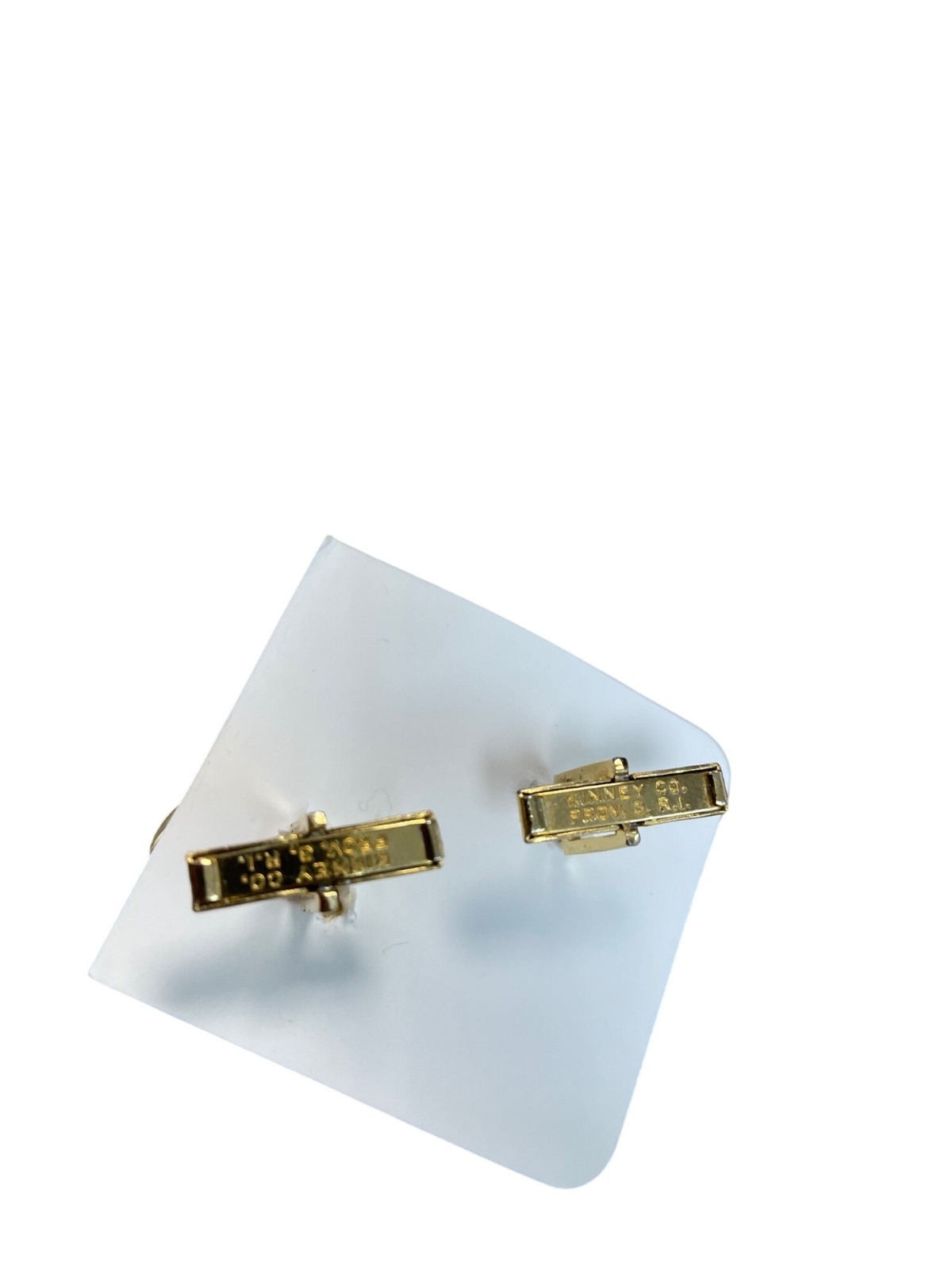 Zimmerman 1909 Kinney Co. mens VTG gold tone metal shirt cufflinks SKU 9816