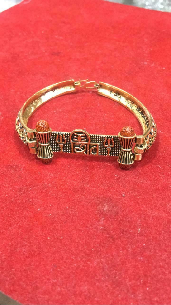rudraksh damru shiv kada Bracelet for Men and Women Navratri Diwali gift