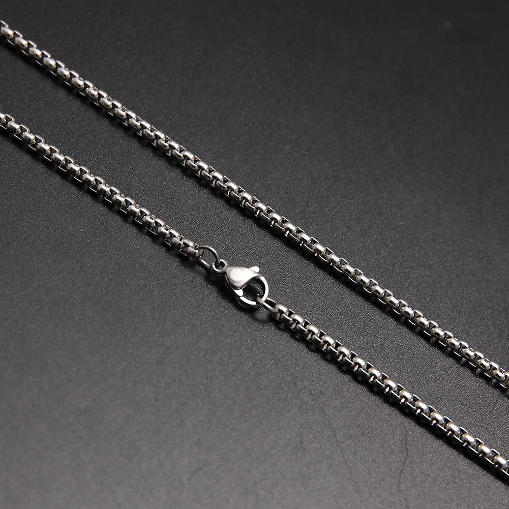 Men’s Stainless Steel Box Chain Necklace Thick Punk Style Fashion Jewelry Gift
