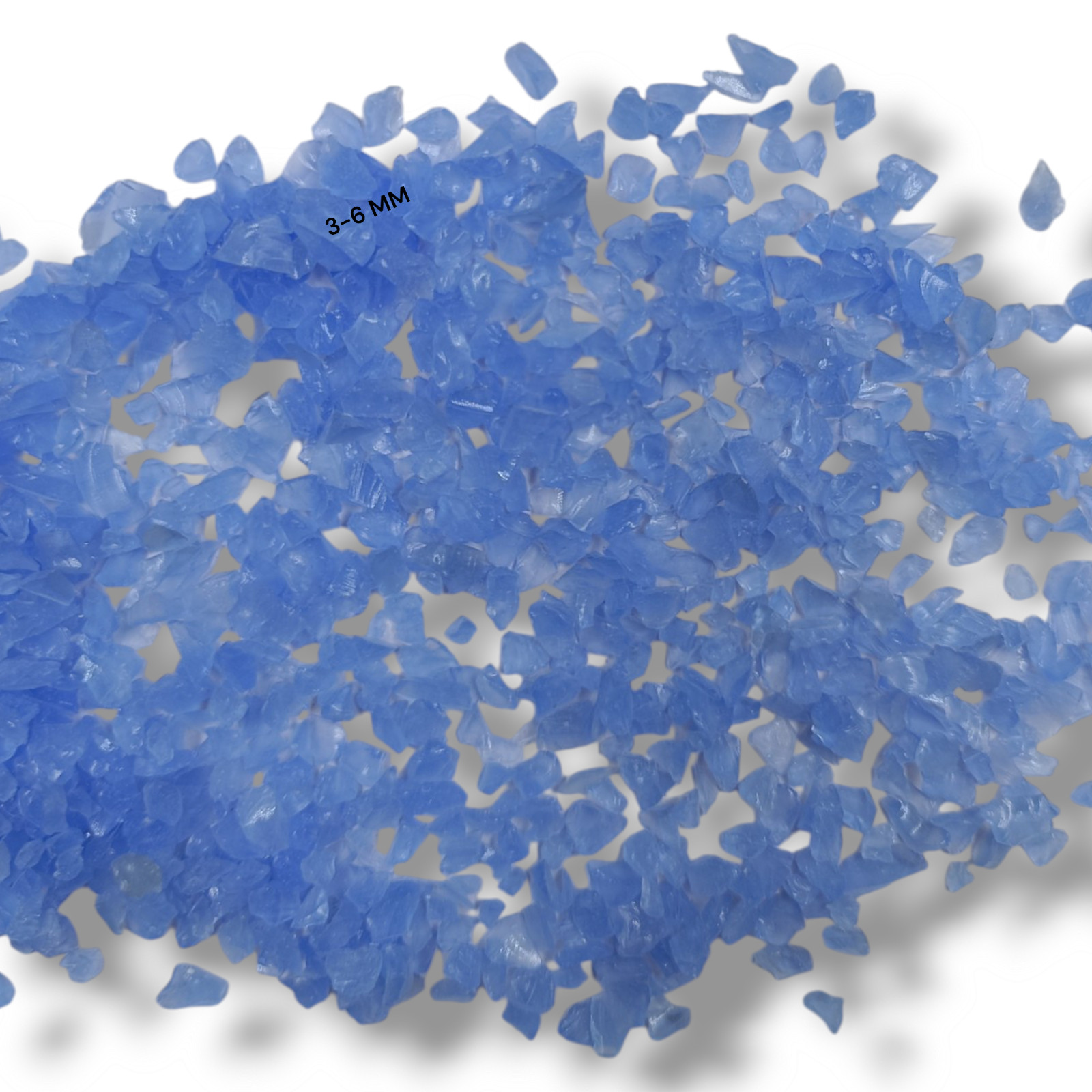 Crushed Opaque Blue Hydro Quartz Crushed Gemstone Coarse All Size For Inlays
