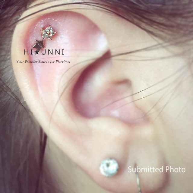 16g flower cartilage earring, helix conch tragus earrings, labret (optional),1pc