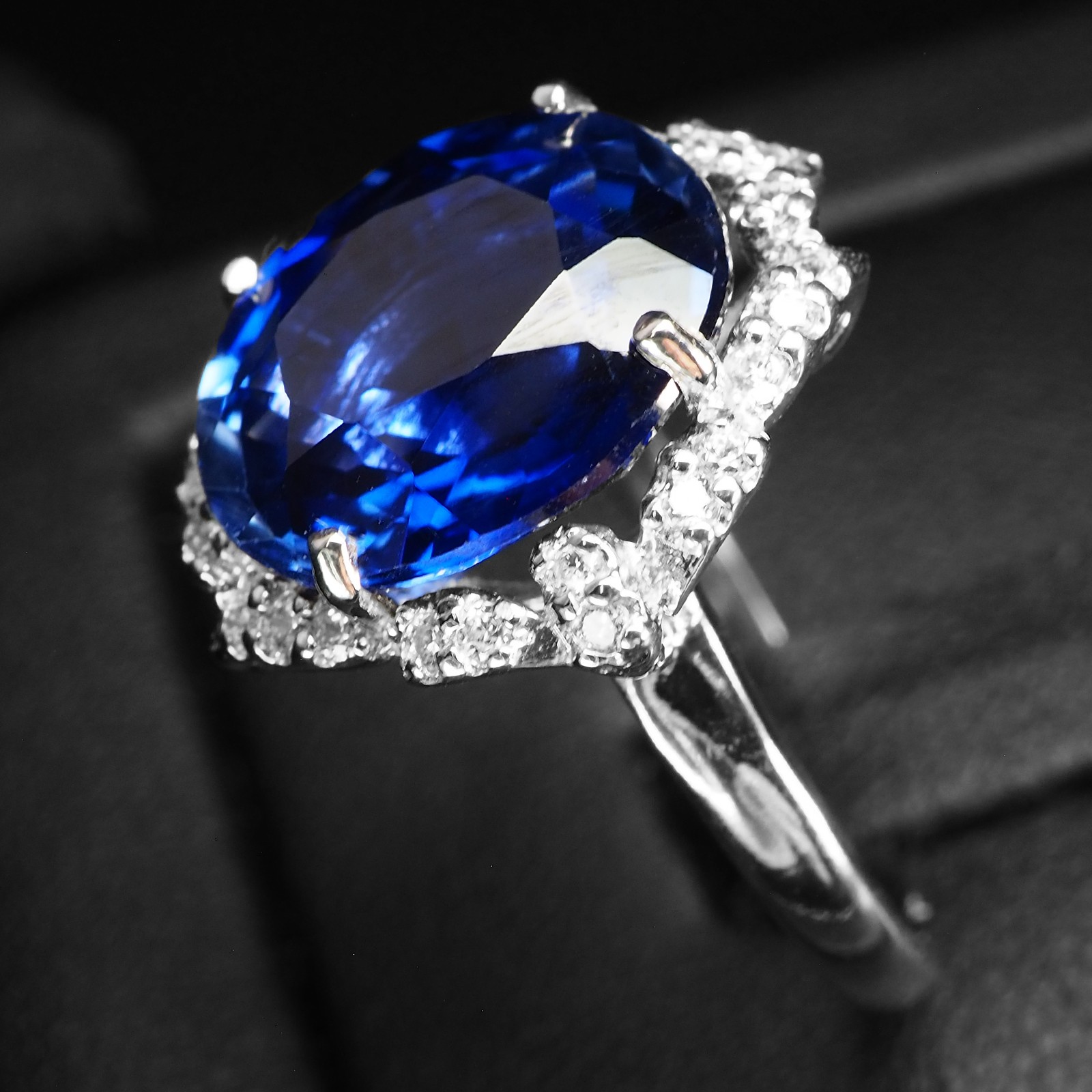 Classically Royal Blue Sapphire 8.21Ct 925 Sterling Silver Handmade Rings