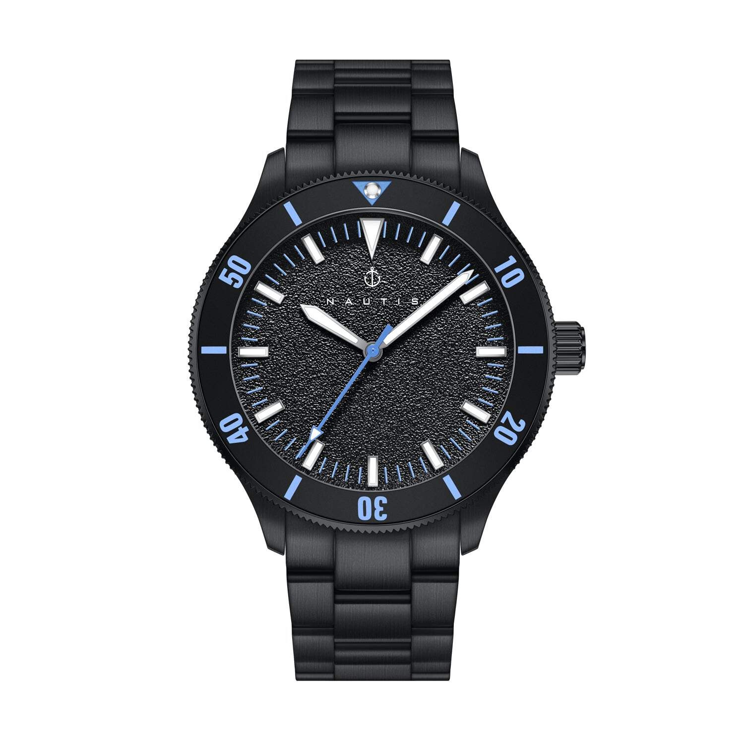 Deacon Black/Blue | Black Dial Wristwatch NAUN101-4