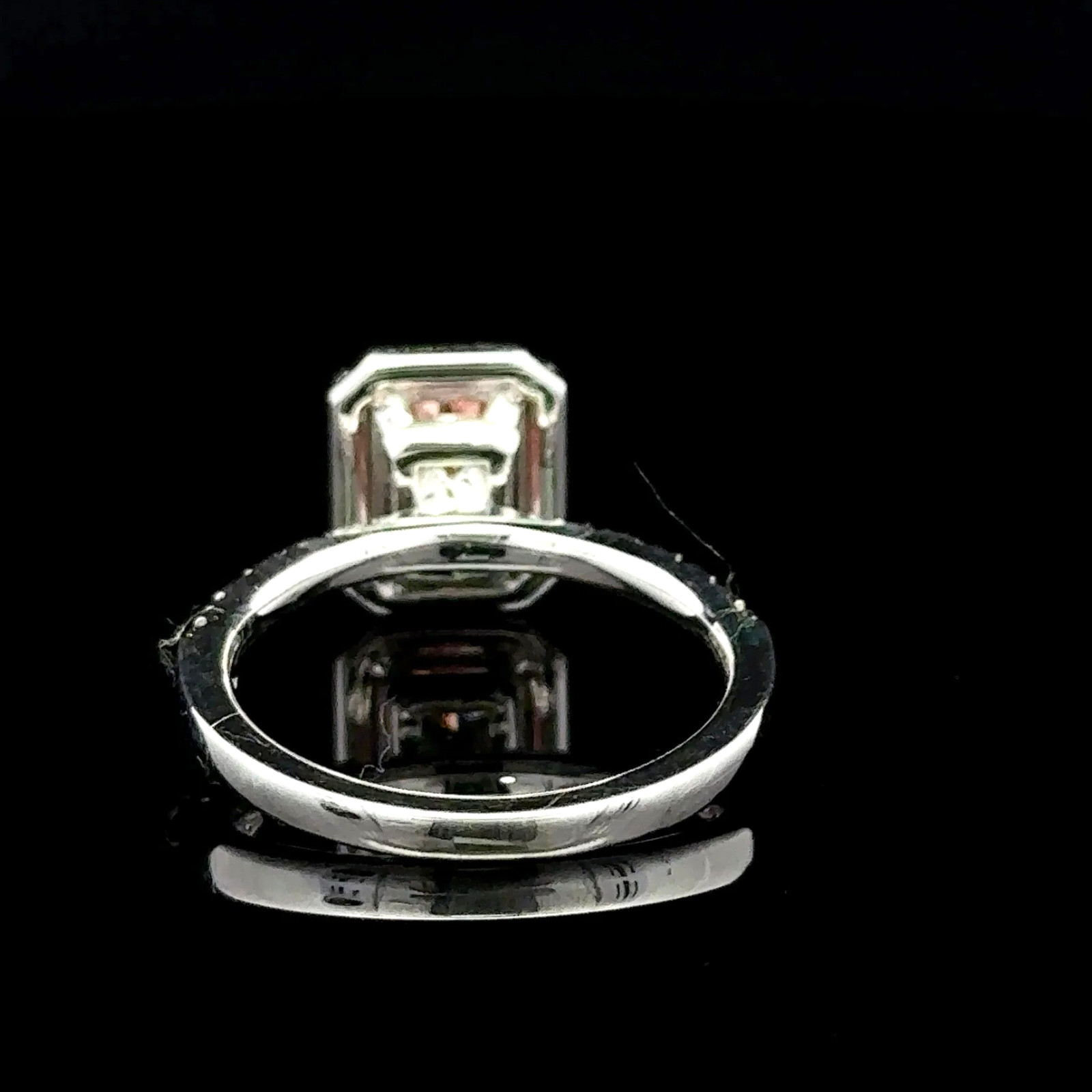 2.70 Ct Radiant IGI Lab Created Fancy Vivid Pink Diamond Women Ring 950 Platinum