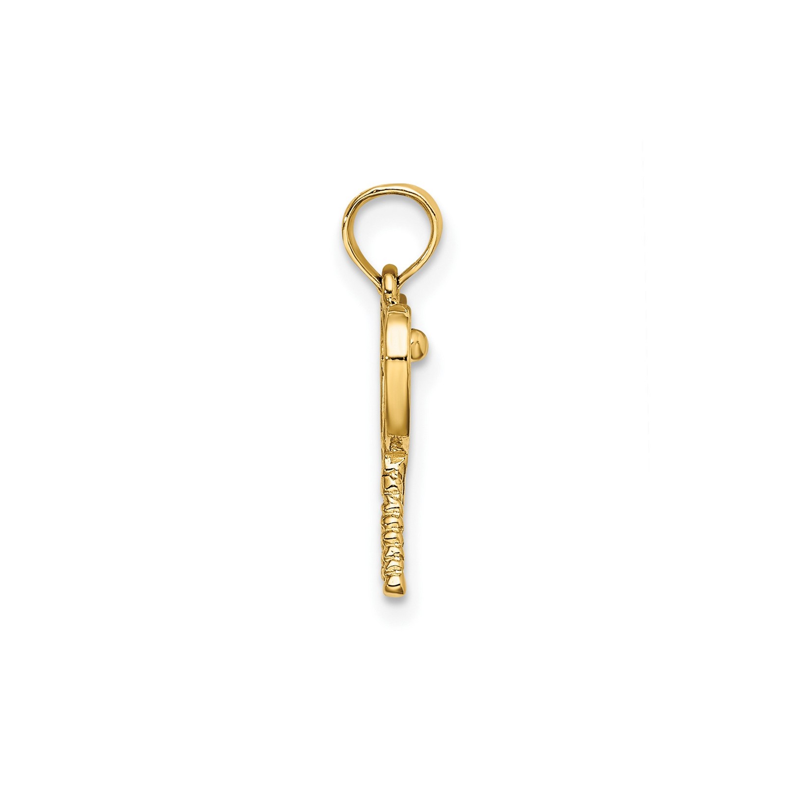 10k Yellow Gold Tennis Pendant Crossed Rackets Ball Sporty Charm Necklace