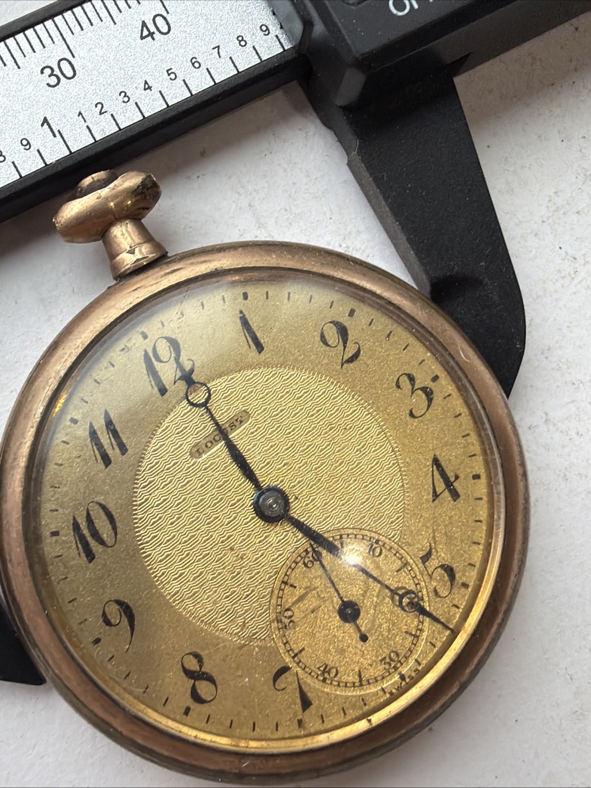 AS87 VTG 10 Years Gold Filled Winding Locust Pocket Watch For Repair Sold As Is