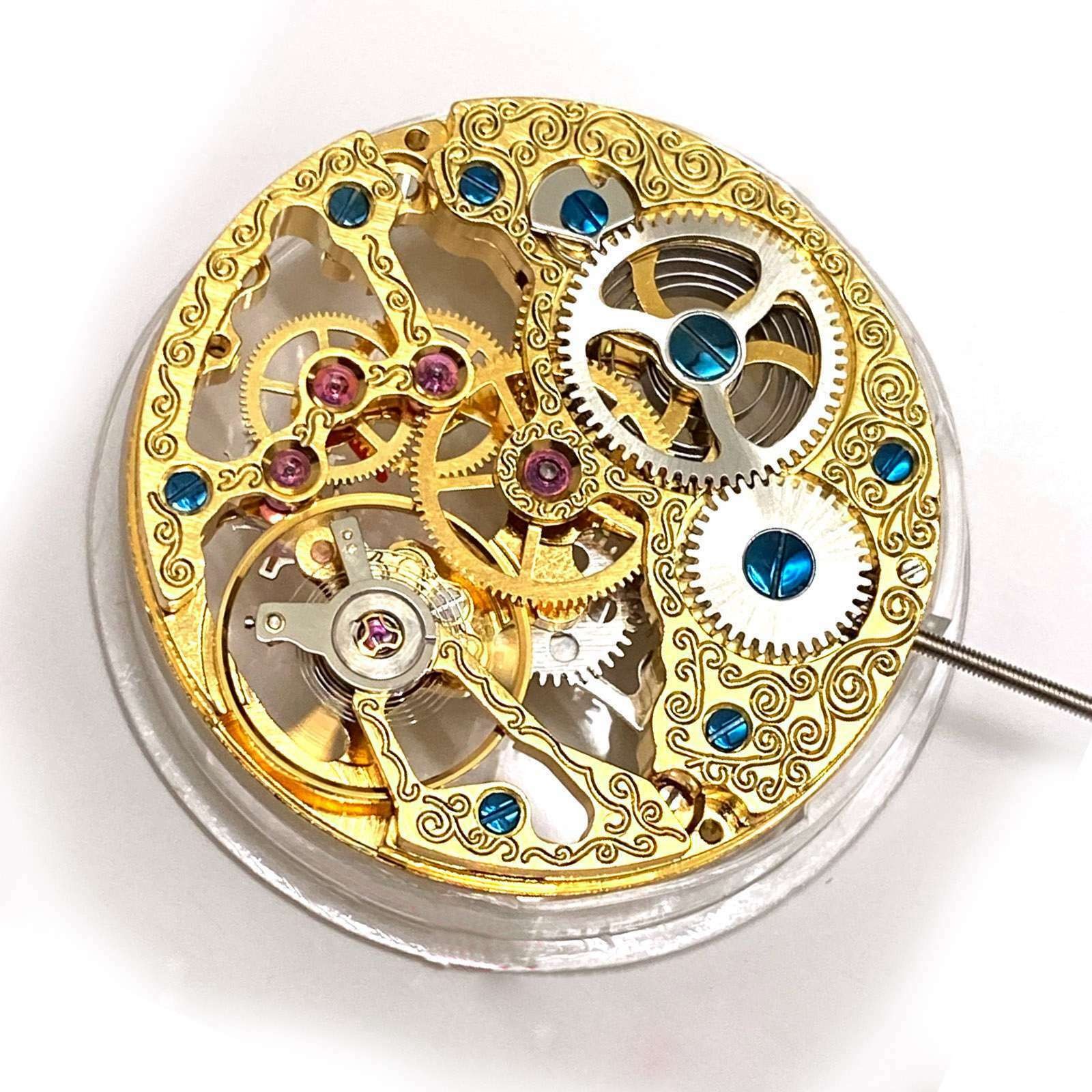 36.6mm 17-Jewel Vintage Hollow Skeleton Mechanical 6497 ST3600 Movement Handwind
