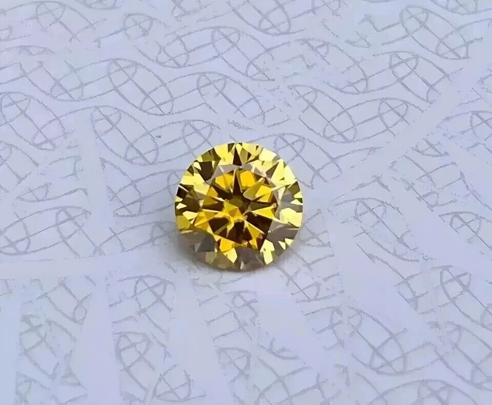 4 CT Natural Yellow Diamond Round Cut 10.50 mm VVS1 D Grade GDGL Certified F140