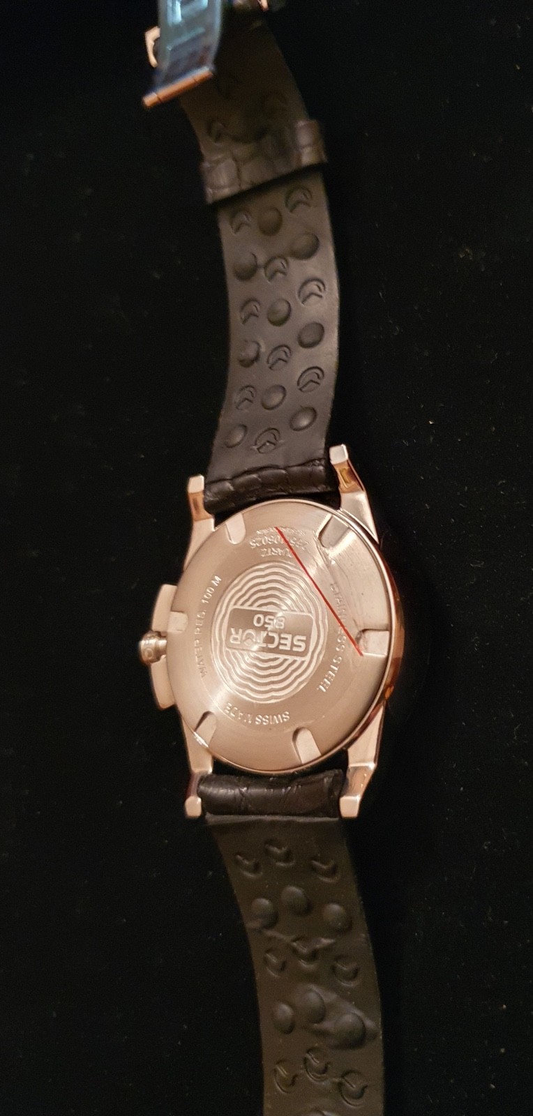 New Sector 850 Moon Face Steel Leather 100Mt Swiss Made Watch