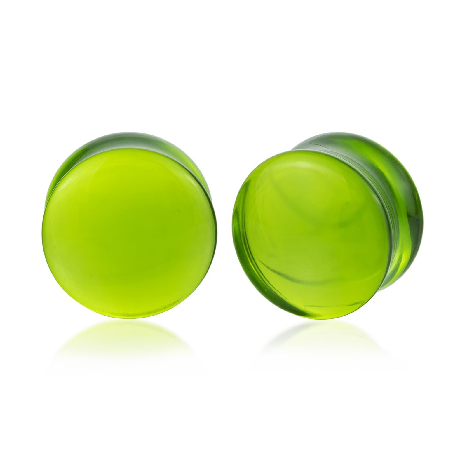 Semi-Transparent Double Flared Glass Ear Gauges Plugs, Arc Surface Piercing J…