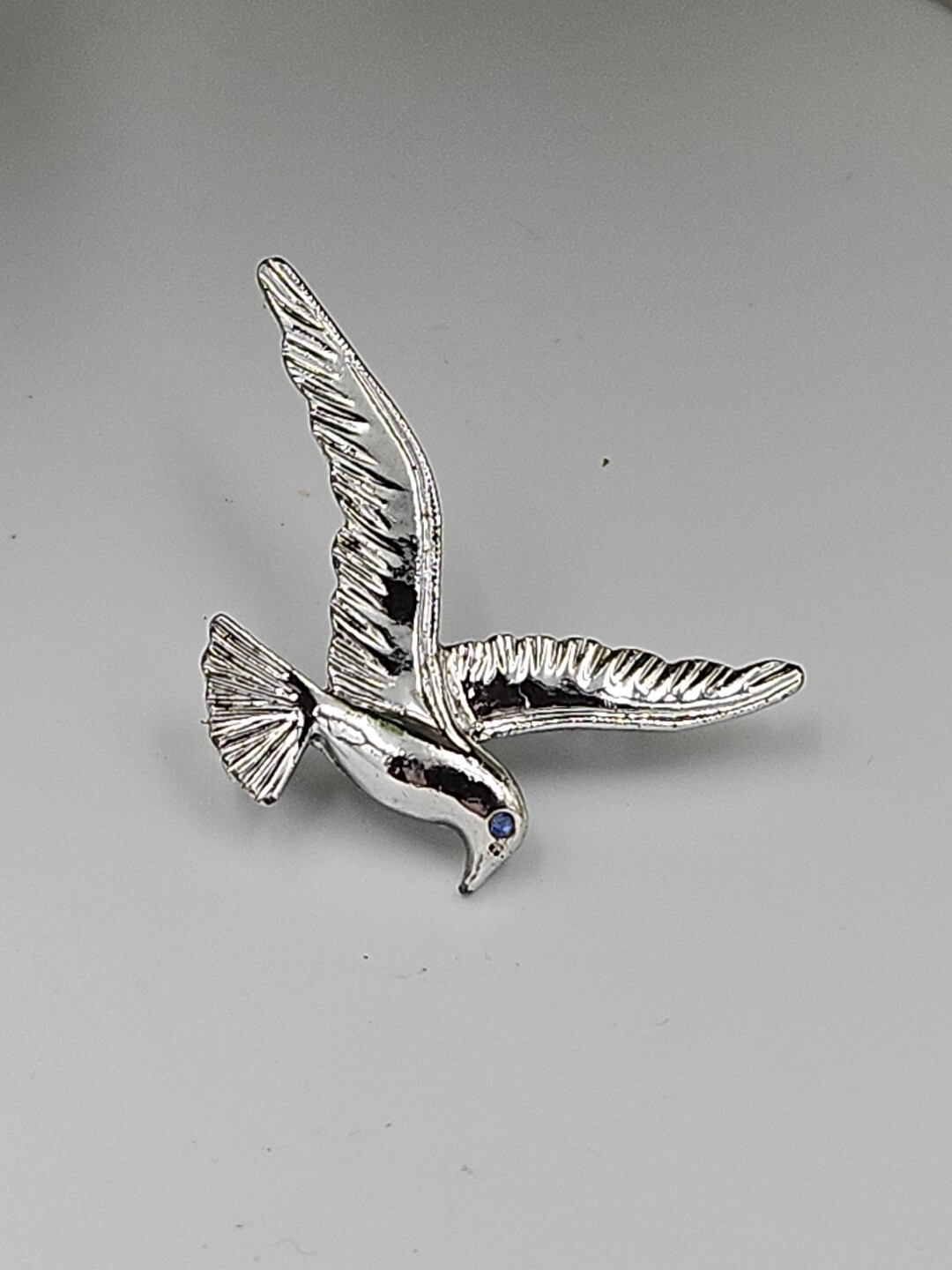 Vintage Gerrys Silvertone Brooch Bird In Flight