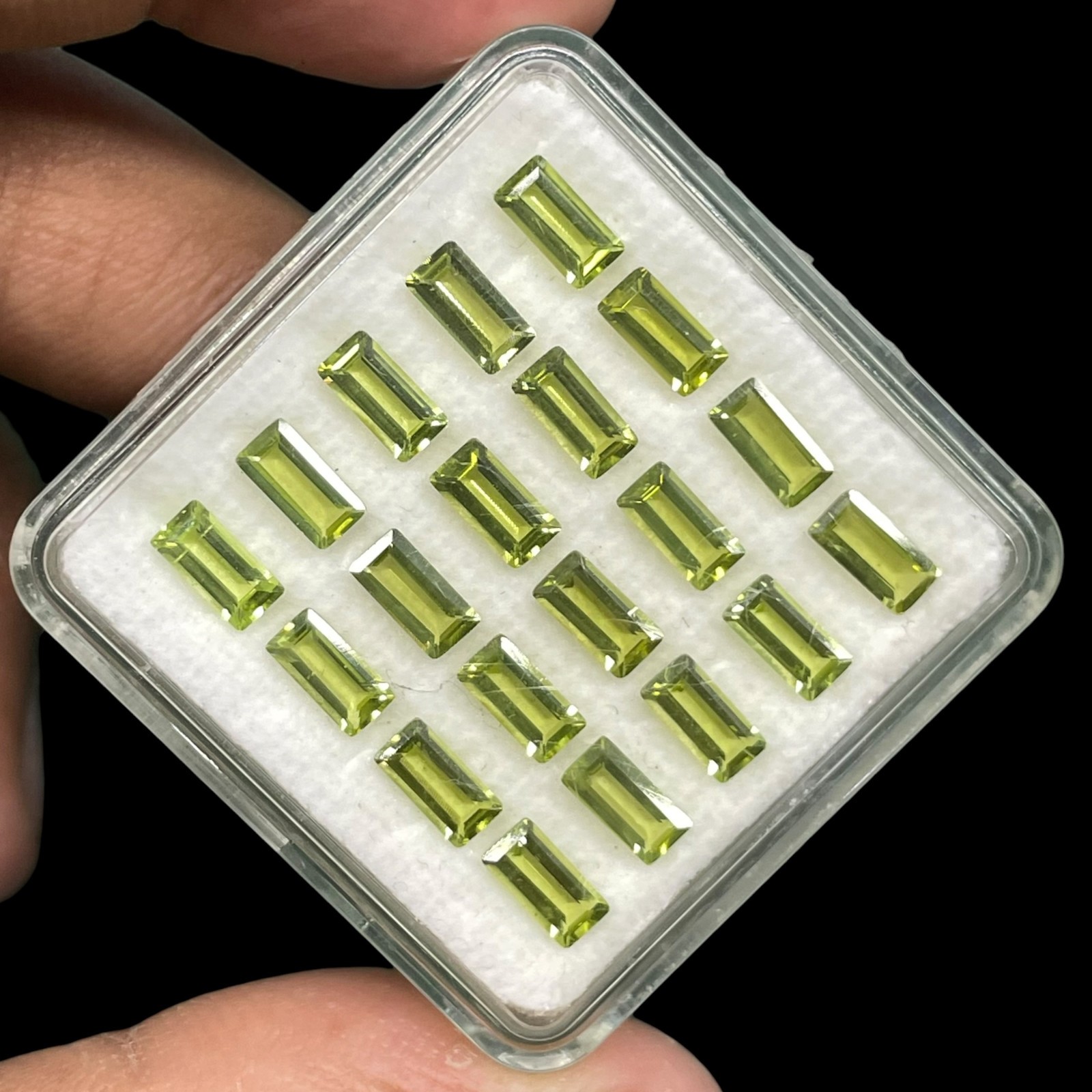 20 Pcs Natural Peridot 6x3mm Octagon Cut Top Quality Loose Untreated Gemstones