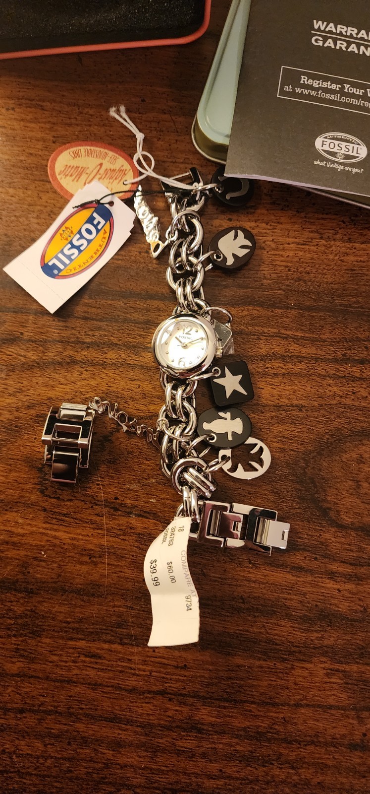 Fossil Charm Wristwatch – Brand New with Tags & Box!