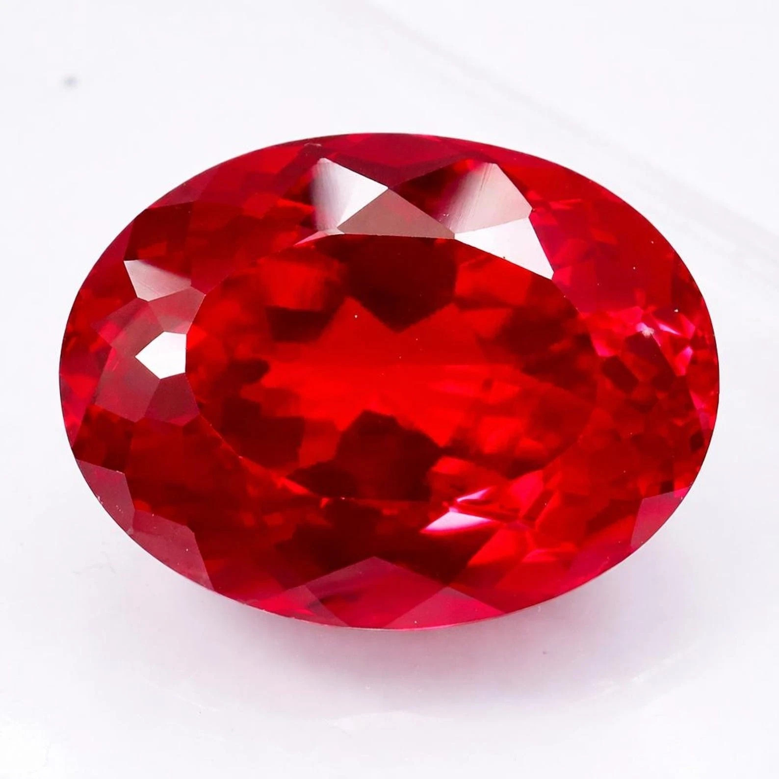 20.00 Ct+ Natural Flawless Myanmar Red Painite Oval Cut Loose Certified Gemstone