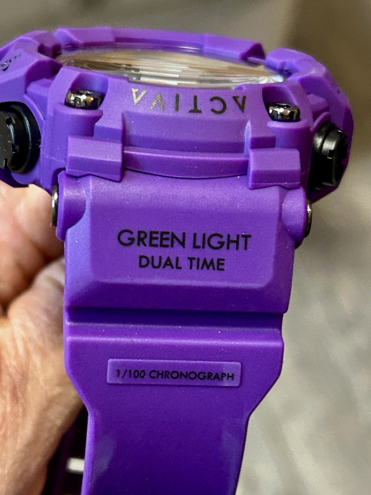 Activa Kadron X Invicta Digital, Chrono, 53mm, WR 50m, New/Box/3yr Wnty Purple