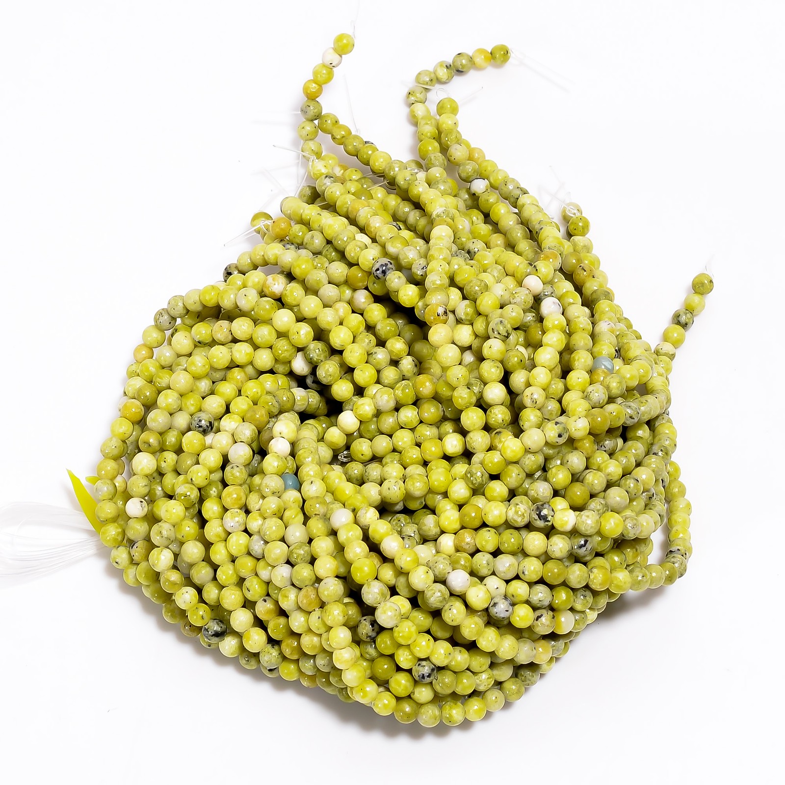 Natural Serpentine Gemstone Round Shape Smooth Beads 4X4.5 mm Strand 15″ UGB-584