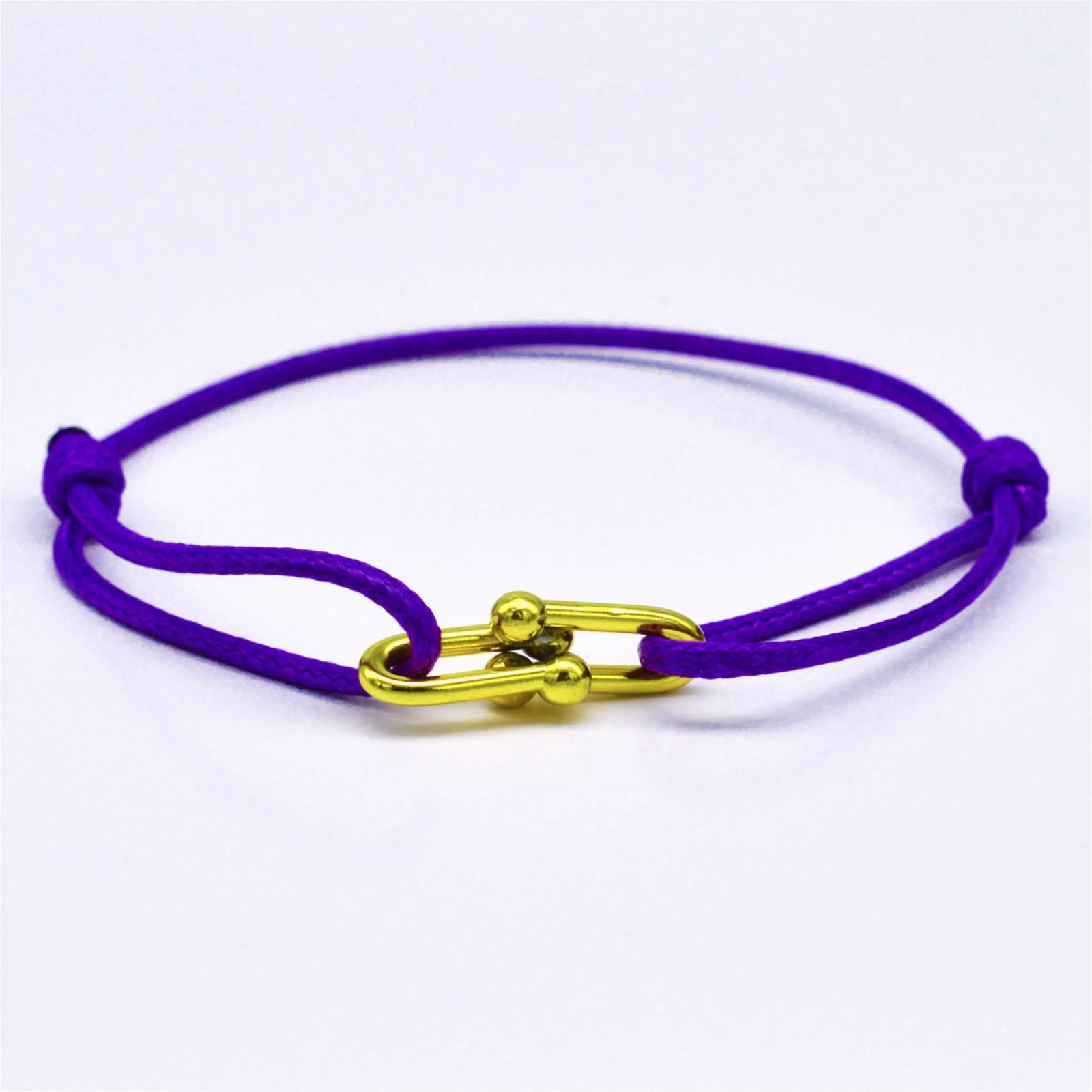Bamboo Horseshoe Buckle Bracelet Braided Ribbon Adjustable Rope Jewelry