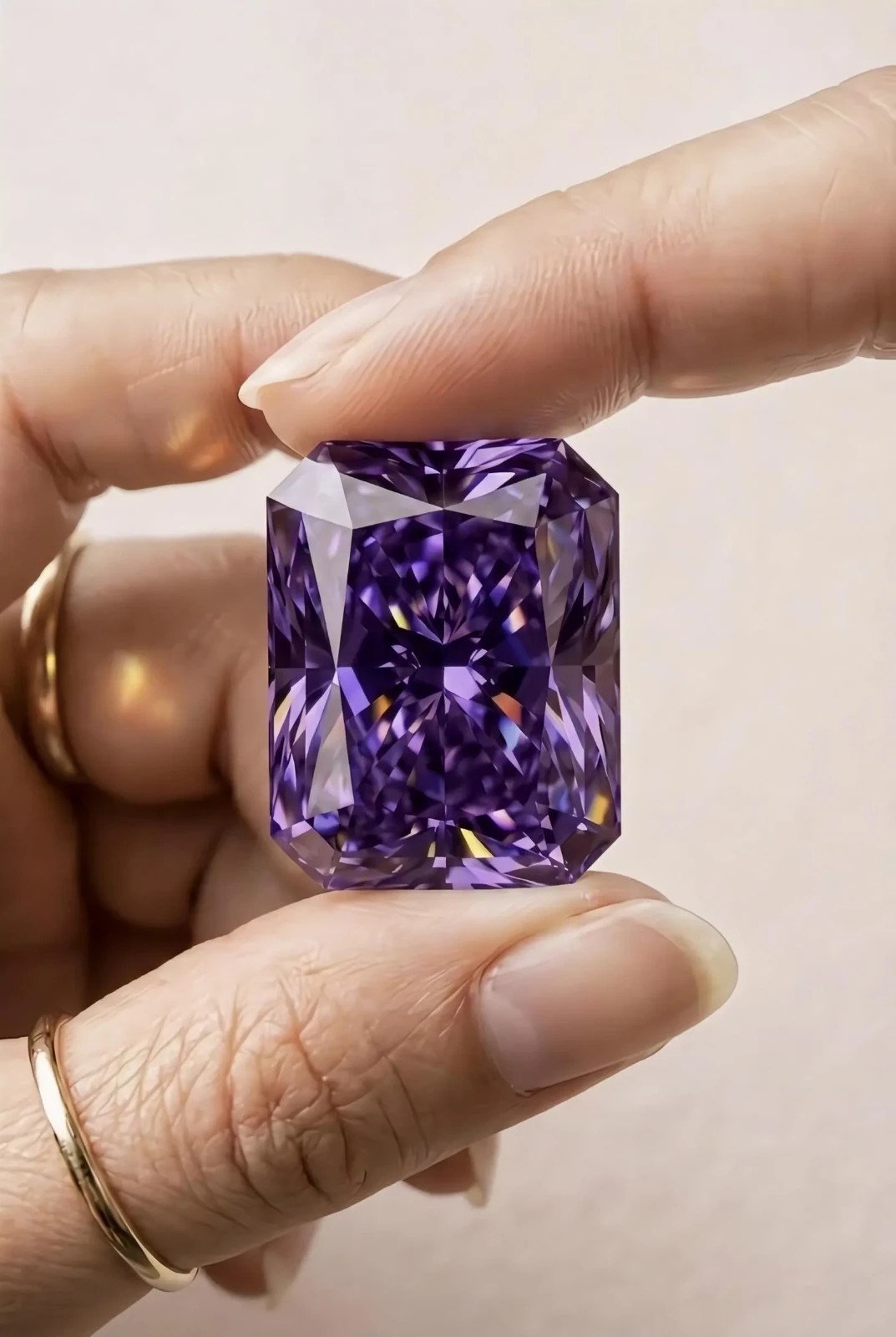 CERTIFIED Natural Diamod 3.05 CT purple princess Brilliant VVS1/ 9.5 mm