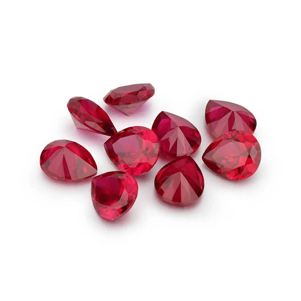 Natural Mozambique Blood Red Ruby Loose Pear Gemstone Cut 30pcs
