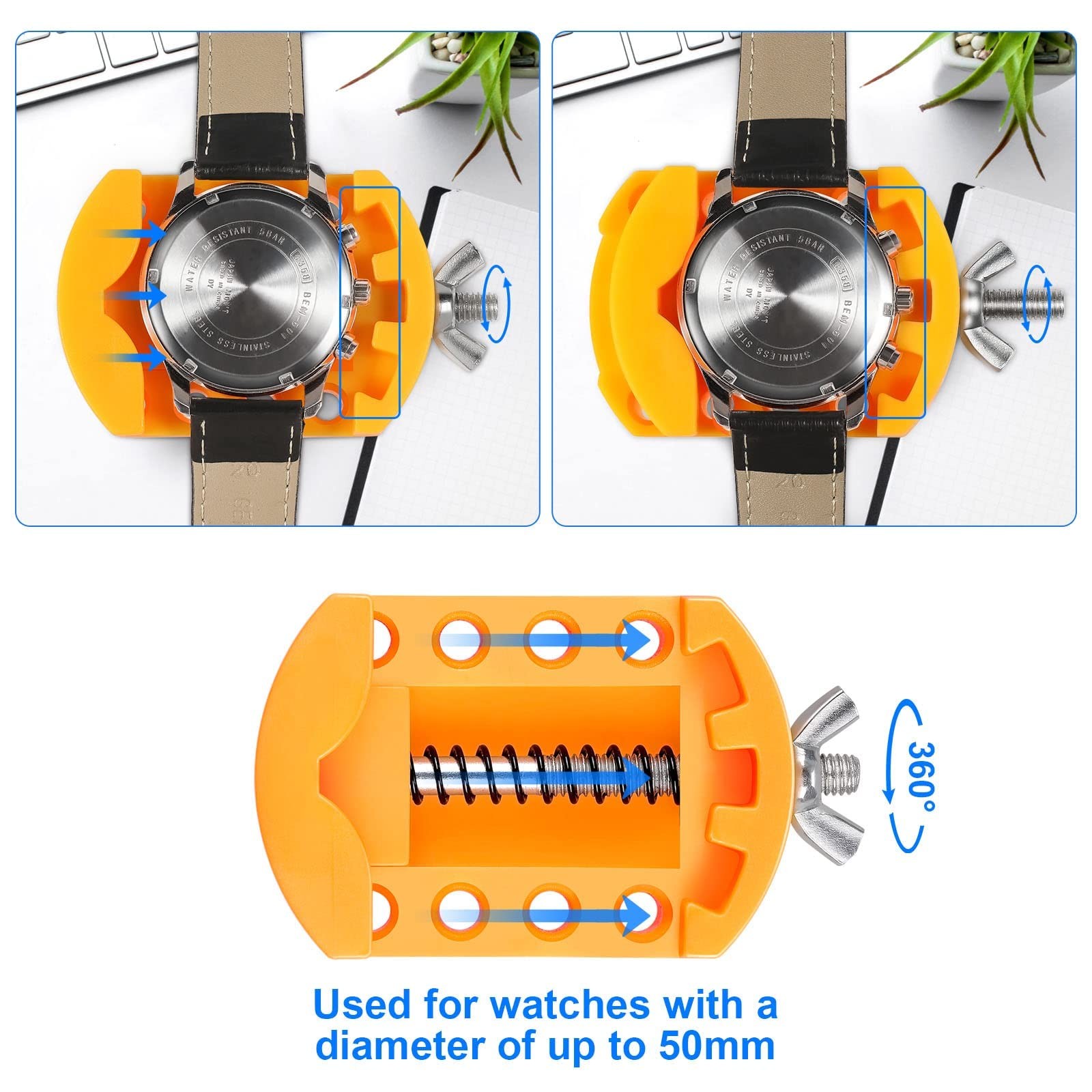 JOREST Watch Battery Replacement Tool Kit, Wrench Back Remover for Blue