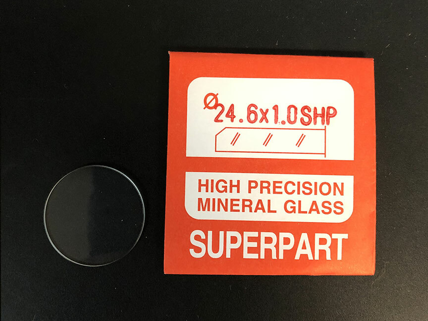 1.0mm Thick Flat Round Mineral Glass Watch Crystal 24.1mm – 25.0mm Diameter