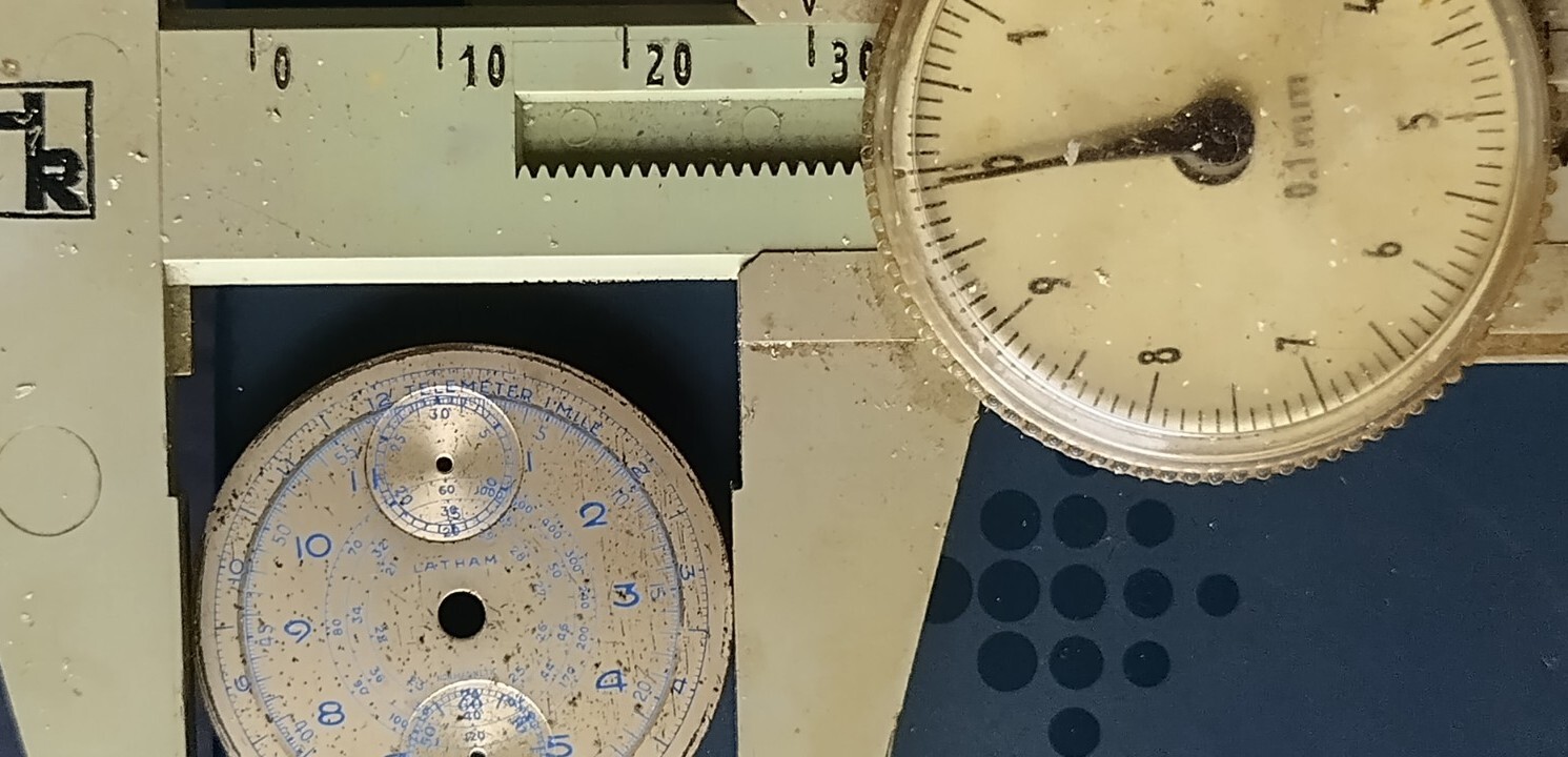 Vintage LATHAM chronograph dial